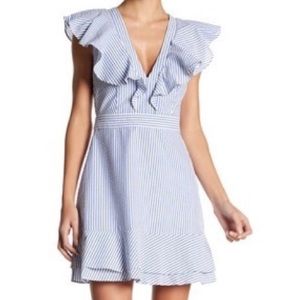 Wayfe striped ruffle dress